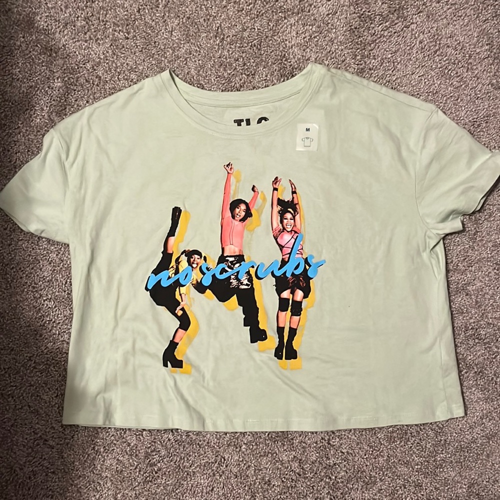 Mint green - Medium - “No Scrubs” Cropped T-Shirt